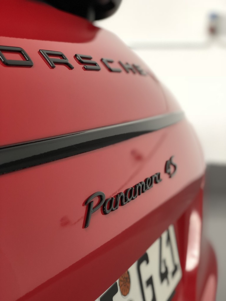 Porsche Panamera in Avery Carmine red gloss